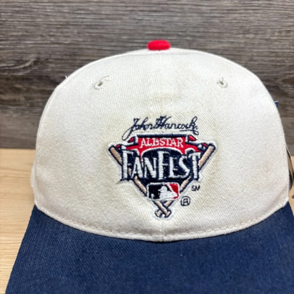 Vintage MLB All Star FanFest Hat Cap Strap Back Blue White Baseball Heaven‎ NWT